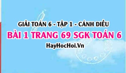 Giải bài 1 trang 69 Toán 6 Tập 1 SGK Cánh Diều